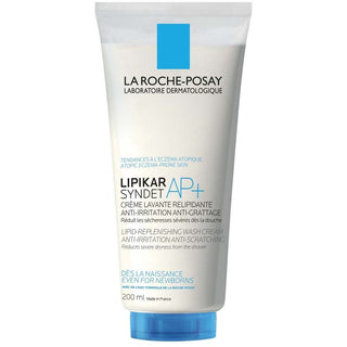 La Roche Posay Crema gel limpiadora ultra delicada contra irritaciones y picor de la piel seca Lipikar Syndet Ap + (Crema limpiadora relipidizante) - Volumen: 200 Ml 