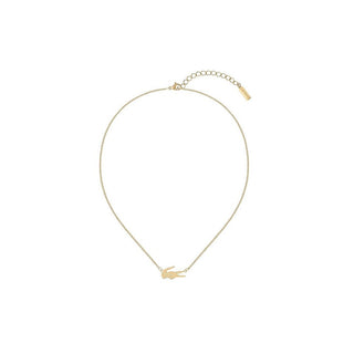 Lacoste Collana Originale Placcata Oro Donna Coccodrillo — Collana