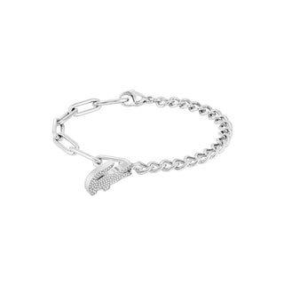 Lacoste Bracciale Acciaio Cristalli Coccodrillo 2040146 — Bracciale