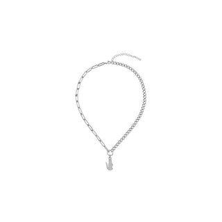 Lacoste Collana Acciaio Zirconi Trasparenti Coccodrillo 2040148 — Collana