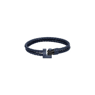 Lacoste Geflochtenes Lederarmband Braun Elegante Loch 2040150 