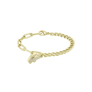 Lacoste Bracciale Placcato Oro Con Cristalli Coccodrillo 2040147 — Bracciale