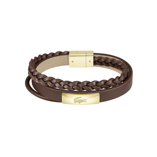 Lacoste Fusion 2040317 Armband aus braunem Leder 