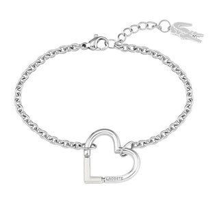 Lacoste Bracciale Romantico In Acciaio Cuore Ines 2040326 — Bracciale