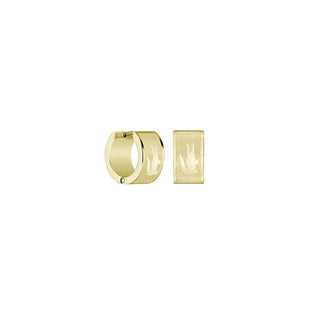 Lacoste Orecchini Cerchio Placcati Oro Backhand 2040436 — Orecchini