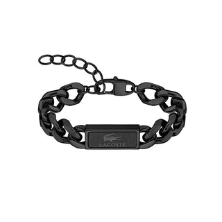 Lacoste Herrenarmband aus schwarzem Edelstahl Backhand 2040441 