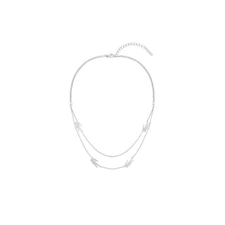 Lacoste Collana Doppia In Acciaio Coccodrillo 2040469 — Collana