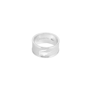 Lacoste Anello In Acciaio Uomo Backhand 2040485 66 Mm — Anello