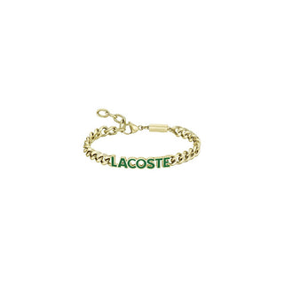 Lacoste Herrenarmband aus goldplattiertem Stahl Script 2040477 