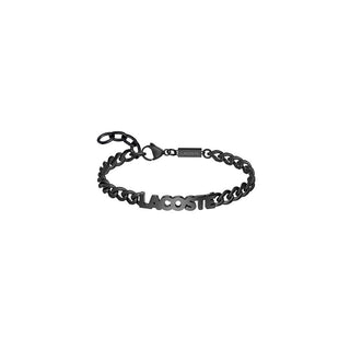 Lacoste Bracciale Da Uomo In Acciaio Nero Script 2040478 — Bracciale