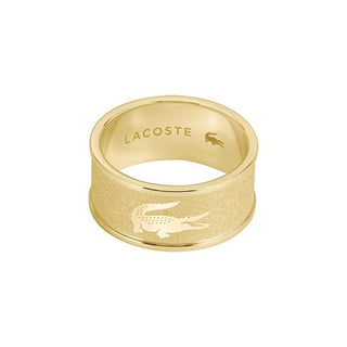 Lacoste Anello Placcato Oro Uomo Backhand 2040486 62 Mm — Anello