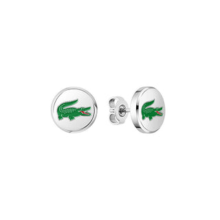 Lacoste Orecchini In Acciaio Coccodrillo Arthor 2040497 — Orecchini