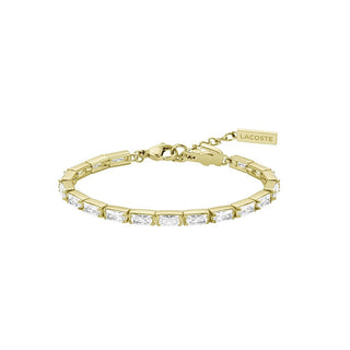 Lacoste Bracciale Tennis Duchess Placcato Oro Cristalli Trasparenti 2040499 — Bracciale