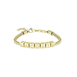 Lacoste Original vergoldetes Herrenarmband Script 2040522 