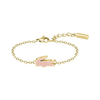 Lacoste Entzückendes Armband aus goldplattiertem Stahl Cutie Croc 2040530 