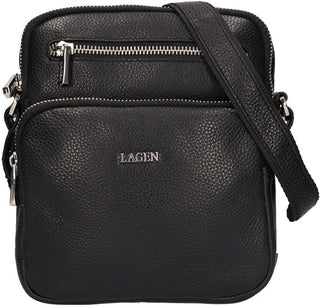 Lagen Borsa Tracolla Pelle Uomo Nero — Borsa a Tracolla