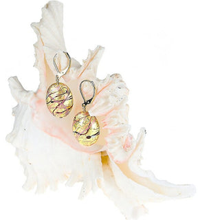 Lampglas Pendientes Bellissimi Romantic Roots realizados con perlas Lampglas y oro de 24 quilates Ep13 