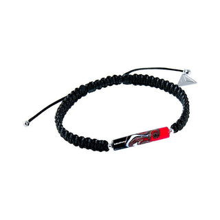 Lampglas Pulsera Shamballa Red Black Partner Con Una Perla Lampglas Bshx10 Unica 