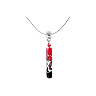 Lampglas Collar Pasional Rojo Negro Con Una Perla Única Lampglas Npr12 