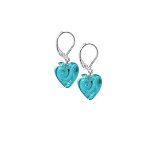 Lampglas Pendientes Gentle Forest Heart Con Plata Pura Y Perlas Lampglas Elh10 