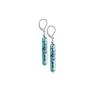 Lampglas Hermosos Pendientes Turquoise Love Con Plata Pura Y Perlas Lampglas Epr10 