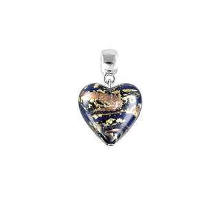 Lampglas Colgante con forma de corazón egipcio mágico con oro de 24 quilates en perla de Lampglas S26 