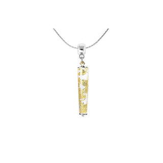 Lampglas Delicado collar Golden Swan con oro de 24K en perla Lampglas 