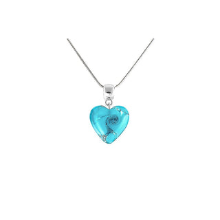 Lampglas Delicado collar con forma de corazón en el bosque con plata de ley y perla Lampglas Nlh10 