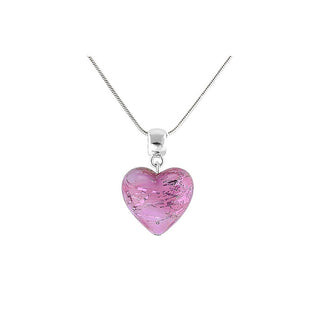 Lampglas Collar romántico con flor de Sakura en plata de ley y perla Lampglas Nlh35 