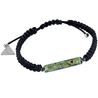 Lampglas Preciosa Pulsera De Hombre En Piel De Serpiente Con Oro De 24K Y Perla Lampglas Bfm6 