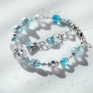 Lampglas Preciosa Pulsera Ice Ice Baby En Plata de Ley Con Perlas Lampglas Ber5 