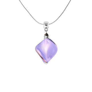 Lampglas Collar Romántico Hidden Passion Con Perla Lampglas Violeta Nch3/Chi 