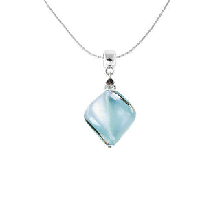 Lampglas Collar Romántico Hidden Passion Con Perla Lampglas Azul Nch4/Chi 