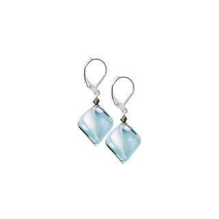 Lampglas Bellísimos Pendientes Hidden Passion Con Perla Lampglas Azul Ech4/Chi 