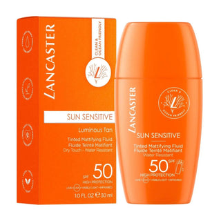 Lancaster Fluido Opacizzante Colorato Viso SPF 50 Sun Sensitive 30 ml — Fluido Solare Viso Opacizzante