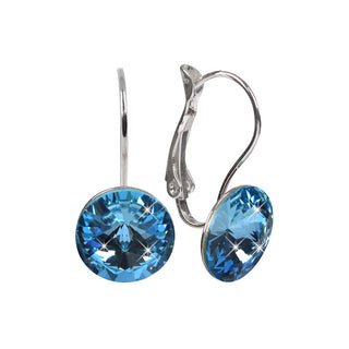 Levien Élégantes boucles d’oreilles Rivoli en aigue-marine 