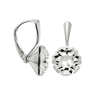 Levien Pendientes de Plata Brillante Dentelle Crystal 
