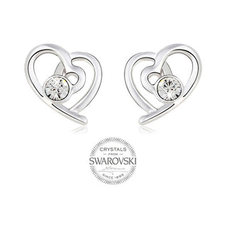 Levien Orecchini Cuori Cristalli Trasparenti — Orecchini
