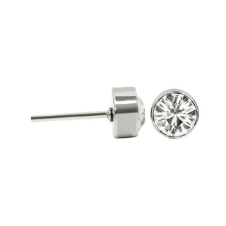 Levien Orecchini In Acciaio Scintillante Chaton Crystal — Orecchini