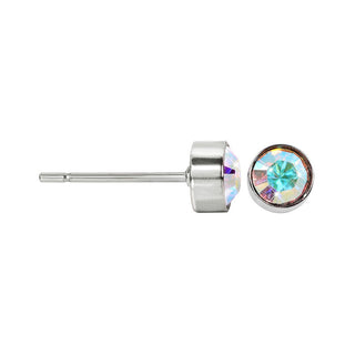 Levien Magnifiques boucles d’oreilles en acier Chaton Crystal Ab 
