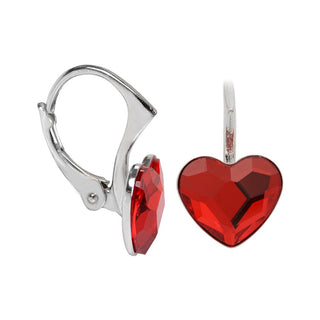 Levien Pendientes de plata para niña Corazón plano Luce Siam 