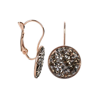 Levien Elegantes pendientes de bronce Rocks Chocolate 