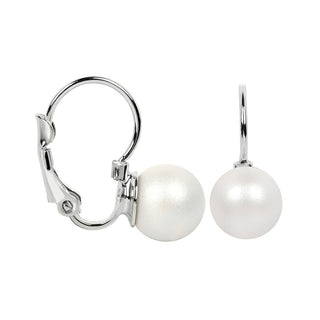 Levien Preciosos Pendientes de Perlas Perla Blanco Nacarado 
