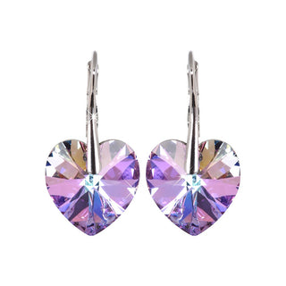 Levien Pendientes en Forma de Corazón Romántico Vitrail Light 