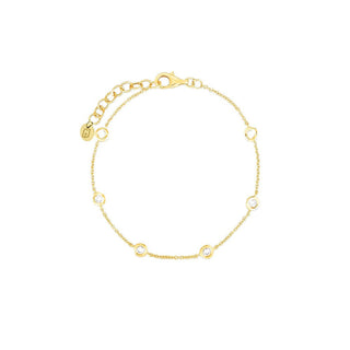 Liu Jo Delicada Pulsera Chapada en Oro con Zirconias Essential Lj2467 