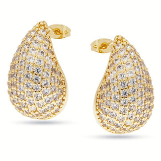Liu Jo Pendientes Chapados en Oro con Zirconias Tear Drop Essential Lj2719 