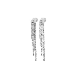Liu Jo Pendientes largos de acero con cristales Fashion Lj2770 