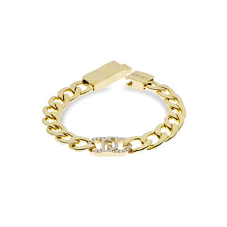 Liu Jo Elegante Pulsera chapada en oro con cristales Fashion Lj2642 