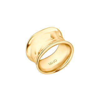 Liu Jo Anillo chapado en oro de diseño Essential Lj2731M - Circunferencia: 54 Mm 