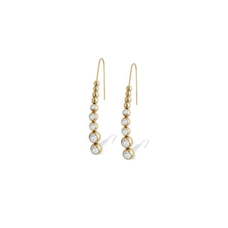 Liu Jo Pendientes largos chapados en oro Lj2826 